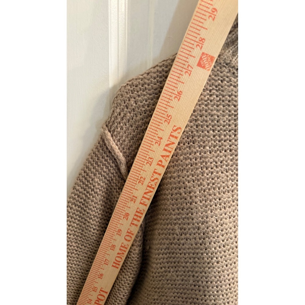 Elodie Womens Tan Cropped Turtleneck Sweater Size Small Chunky Knit Ribbed Trim‎ - Picture 5 of 7